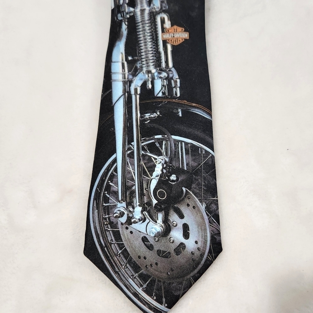 Ralph Marlin Vintage VTG 1994 The Leading Edge Harley Davidson HD Necktie Tie - Picture 4 of 10